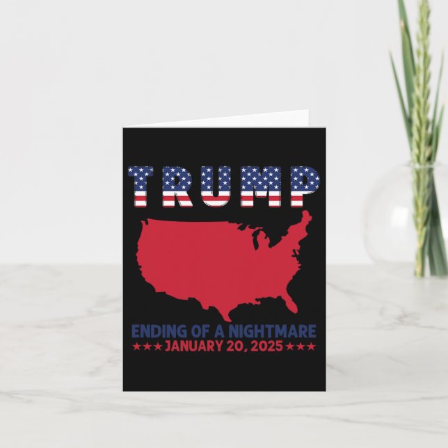 Trump Ending Of A Scary Night  Card (Front)