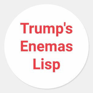 Trump Enemas Lisp Jeff Hankamer Artjunkhaus Comic Classic Round Sticker
