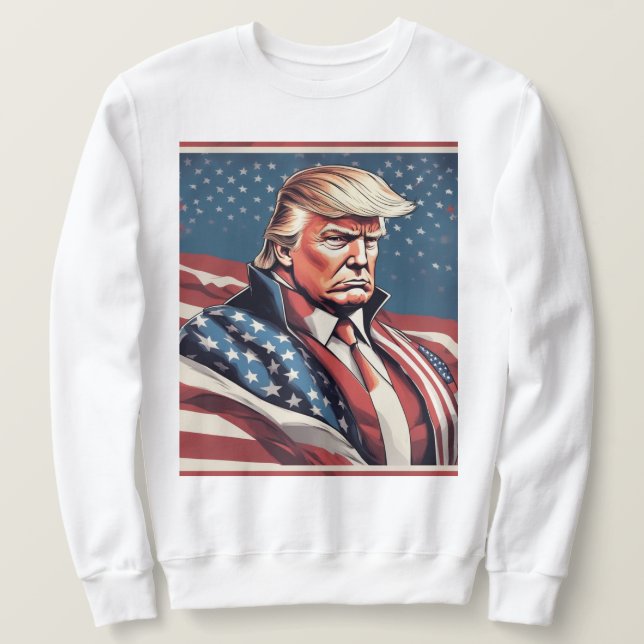 Trump Epic American Flag Hoodie (Design Front)