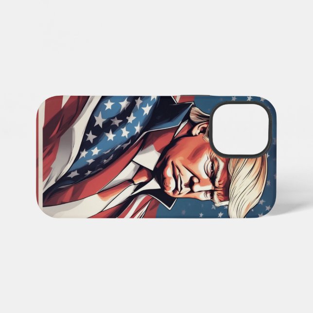 Trump Epic American Flag Phone Case (Back Horizontal)