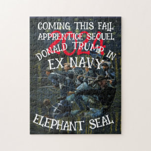 Trump Ex Navy Elephant Seal Cage Fighting Party HZ Jigsaw Puzzle