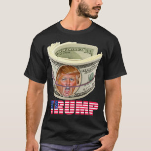 Trump Face on Money with Flag Design, I stand with T-Shirt