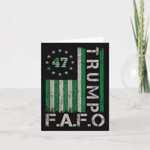 Trump Fafo F Around Find Out Us Flag St. Patricks Card