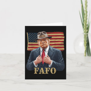 Trump Fafo F Around Find Out Us Flag Vintage Card