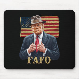 Trump Fafo F Around Find Out Us Flag Vintage Mouse Pad
