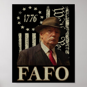 Trump Fafo F Around Find Out Us Flag Vintage Poster