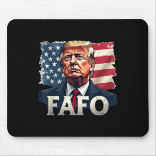 Trump Fafo Find Out Us Flag Vintage Mouse Pad