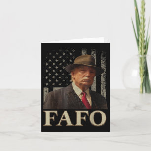 Trump Fafo, Funny Fafo Trump American Flag _1  Card