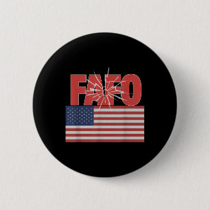 Trump Fafo, Funny Fafo Trump American Flag 6 Cm Round Badge