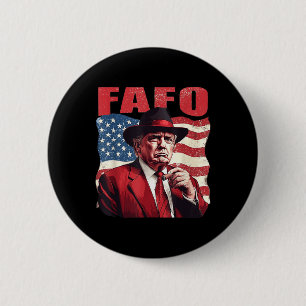 Trump Fafo Funny Fafo Trump American Flag  6 Cm Round Badge
