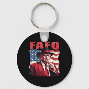 Trump Fafo Funny Fafo Trump American Flag  Key Ring