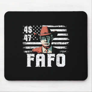 Trump Fafo Us Flag Funny Trump 4th Of July  Mouse Pad