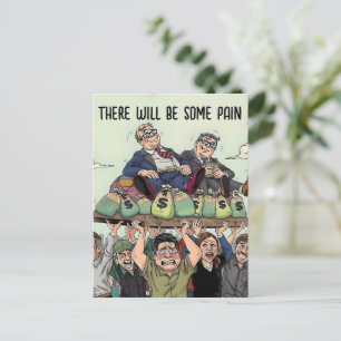 Trump Fat Cats Some Pain Postcard