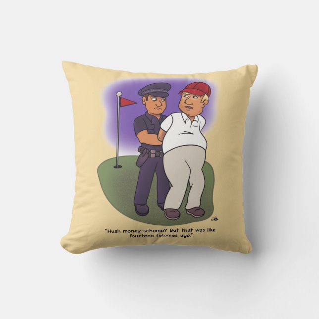 Trump Felonies Throw Pillow (Front)