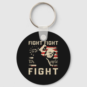 Trump Fight Fight Fight 1776 We The People Flag Tr Key Ring