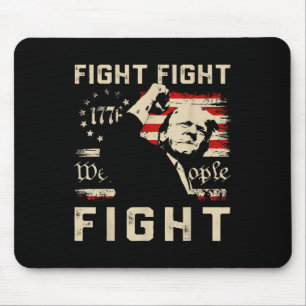 Trump Fight Fight Fight 1776 We The People Flag Tr Mouse Pad