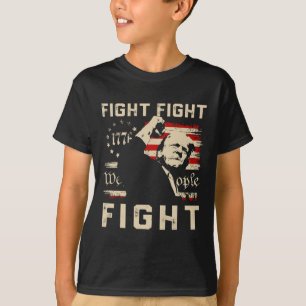 Trump Fight Fight Fight 1776 We The People Flag Tr T-Shirt