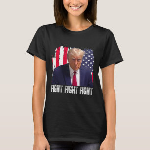 Trump Fight Fight Fight American Flag Donald Trump T-Shirt