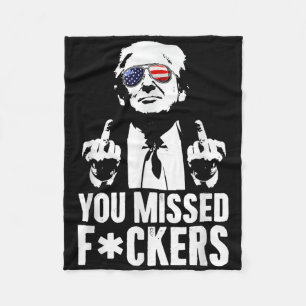 Trump Fight Fight Fight Fleece Blanket