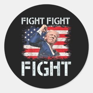 Trump Fight Fight Fight Trump Signals To Americans Classic Round Sticker