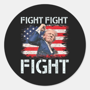 Trump Fight Fight Fight Trump Signals To Americans Classic Round Sticker