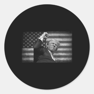 Trump Fight For Freedom Classic Round Sticker