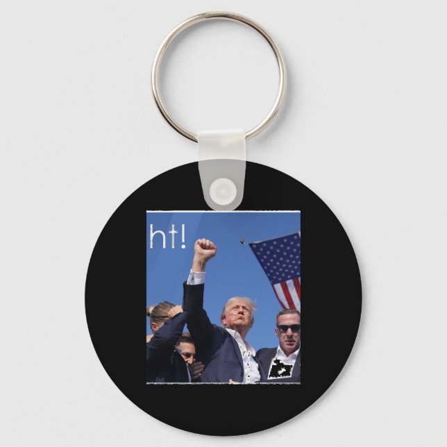 Trump Fight Pennsylvania Shooting Active  Key Ring (Front)