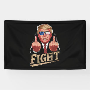 Trump Fight US Election Retro Vintage Banner
