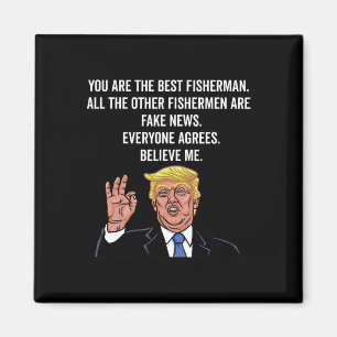 Trump Fisherman Funny Fisher Hook Gifts Magnet