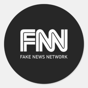 Trump Fnn Fake News Network  Classic Round Sticker