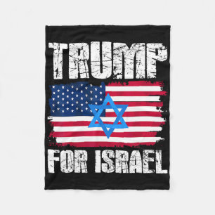 Trump For Israel Republican Jewish Jews Donald Tru Fleece Blanket