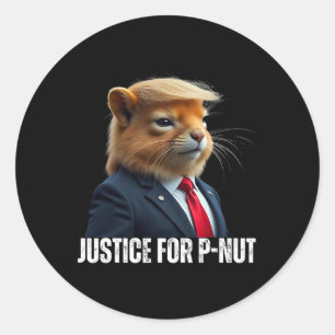 Trump For P-nut The Squirrel Justice For Peanut Tr Classic Round Sticker
