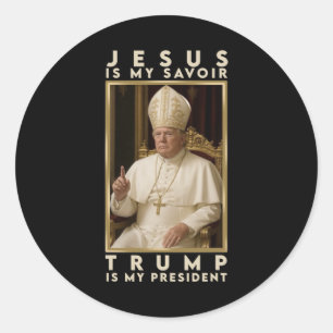Trump For Pope T Shirt President Trump Tees 2025 1 Classic Round Sticker