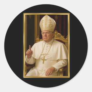 Trump For Pope T Shirt President Trump Tees 2025 2 Classic Round Sticker