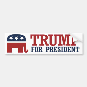 Trump for President 2016 Elephant Bumper --.png Sticker