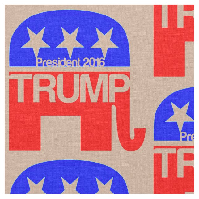 Trump For President 2016 Elephant Fabric (Close Up)
