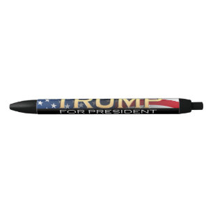 Trump for President 2016 Gold Political Campaign Black Ink Pen