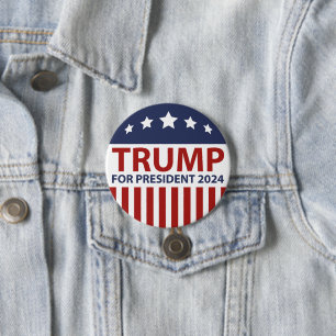 Trump For President 2024 7.5 Cm Round Badge