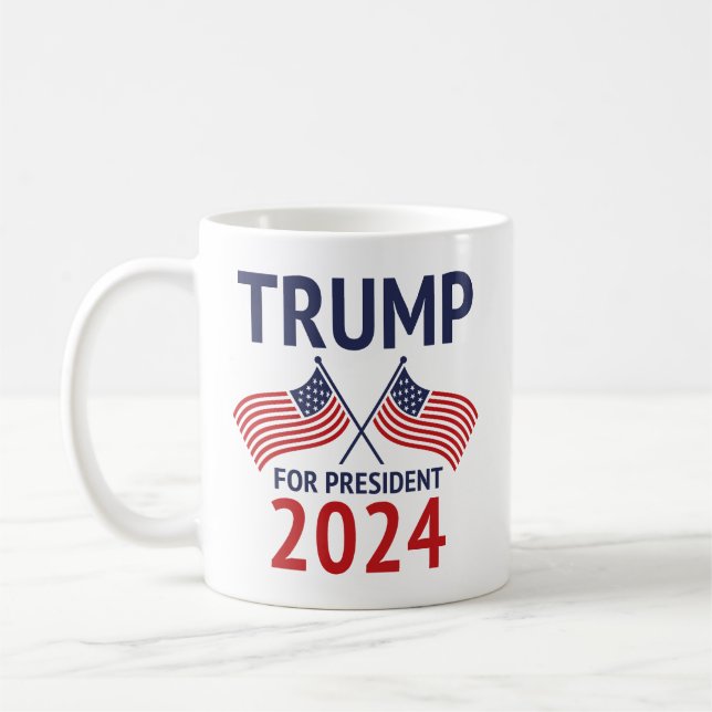 Trump For President 2024 Coffee Mug (Left)