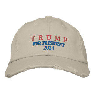 TRUMP FOR PRESIDENT 2024 DISTRESSED CHINO CAP