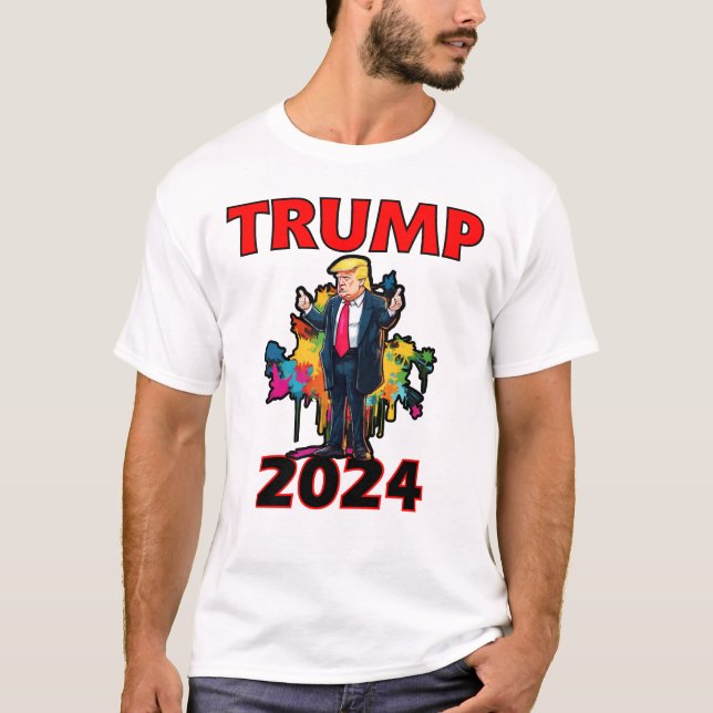 Trump for President 2024, Make America Great v1 T-Shirt (Front)