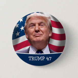 Trump for president 47 vote 2024 6 cm round badge