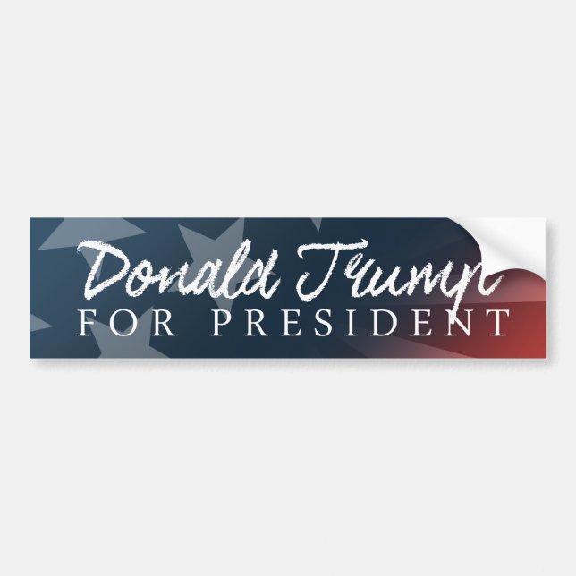 Trump For President Autograph White Bumper -.png Bumper Sticker (Front)