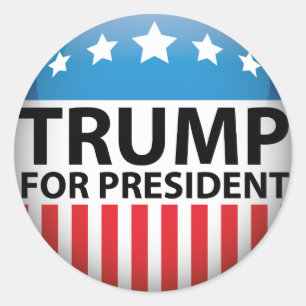 Trump For President Classic Round Sticker
