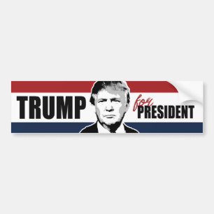 Trump for President Red White and Blue Bumper -.pn Sticker