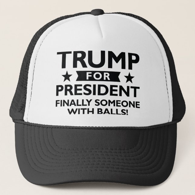 Trump For President Trucker Hat (Front)
