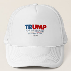 Trump for President Typography Novelty Gift Trucker Hat