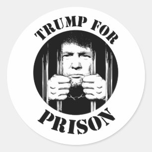 Trump For Prison Classic Round Sticker