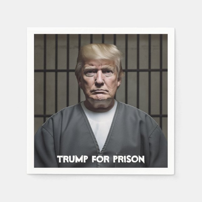 Trump For Prison Trump in Jail Napkin (Front)