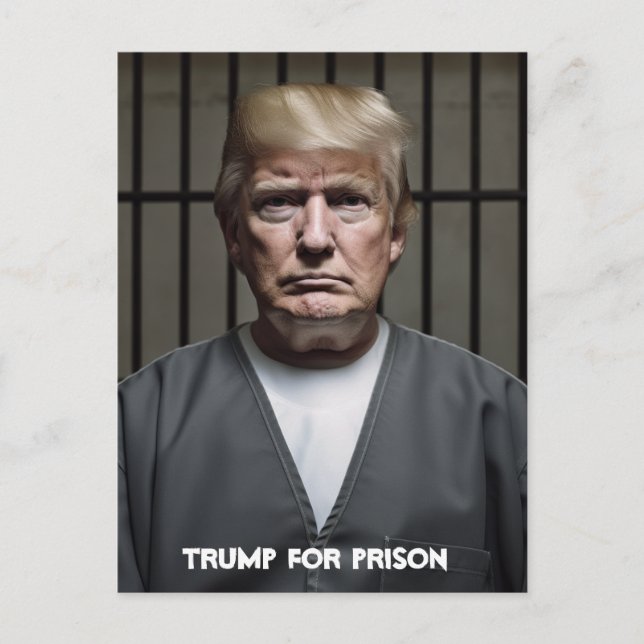 Trump For Prison Trump in Jail Postcard (Front)